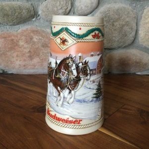 Vintage 1996 Budweiser Holiday Stein